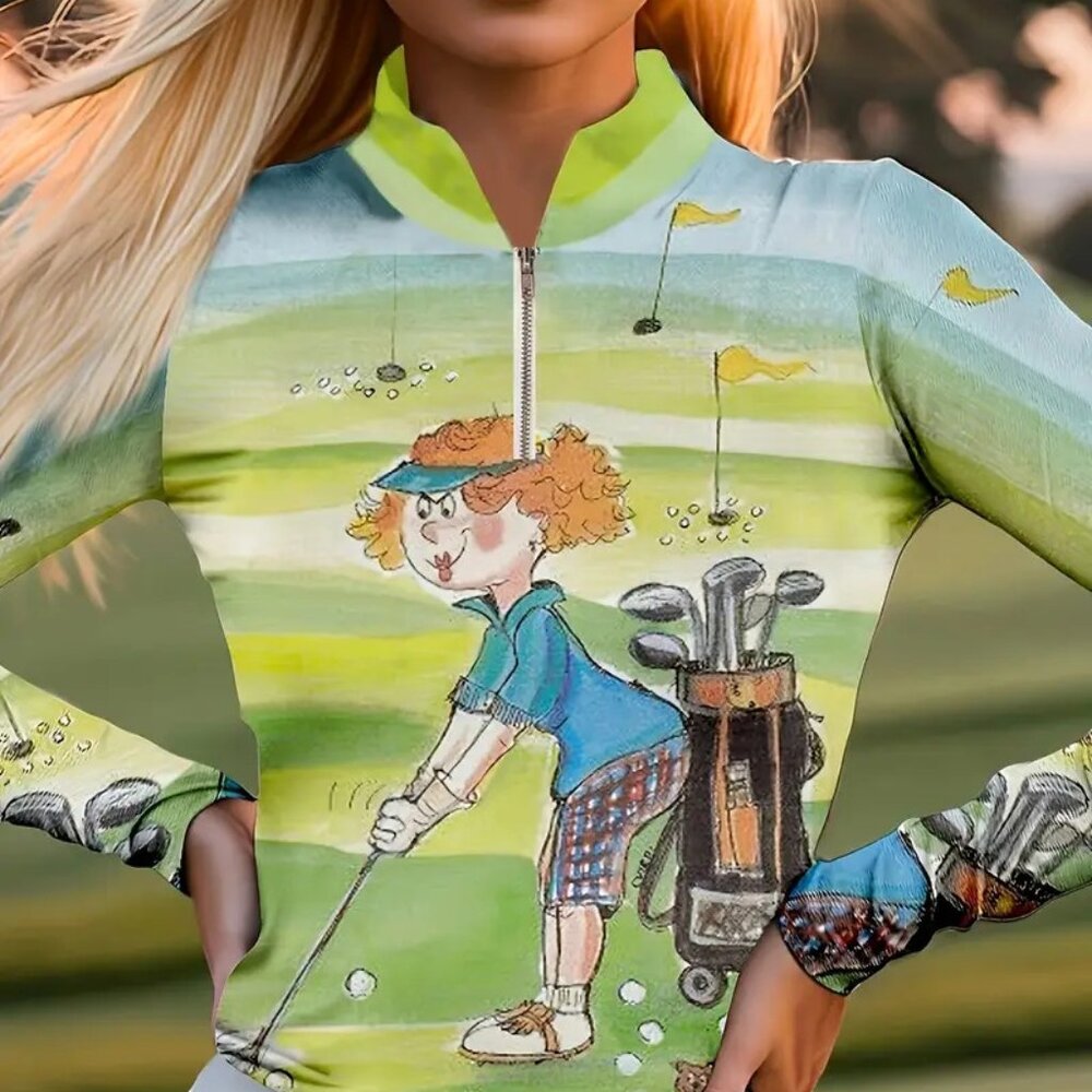 Women Golf Shirt Long Sleeve XL